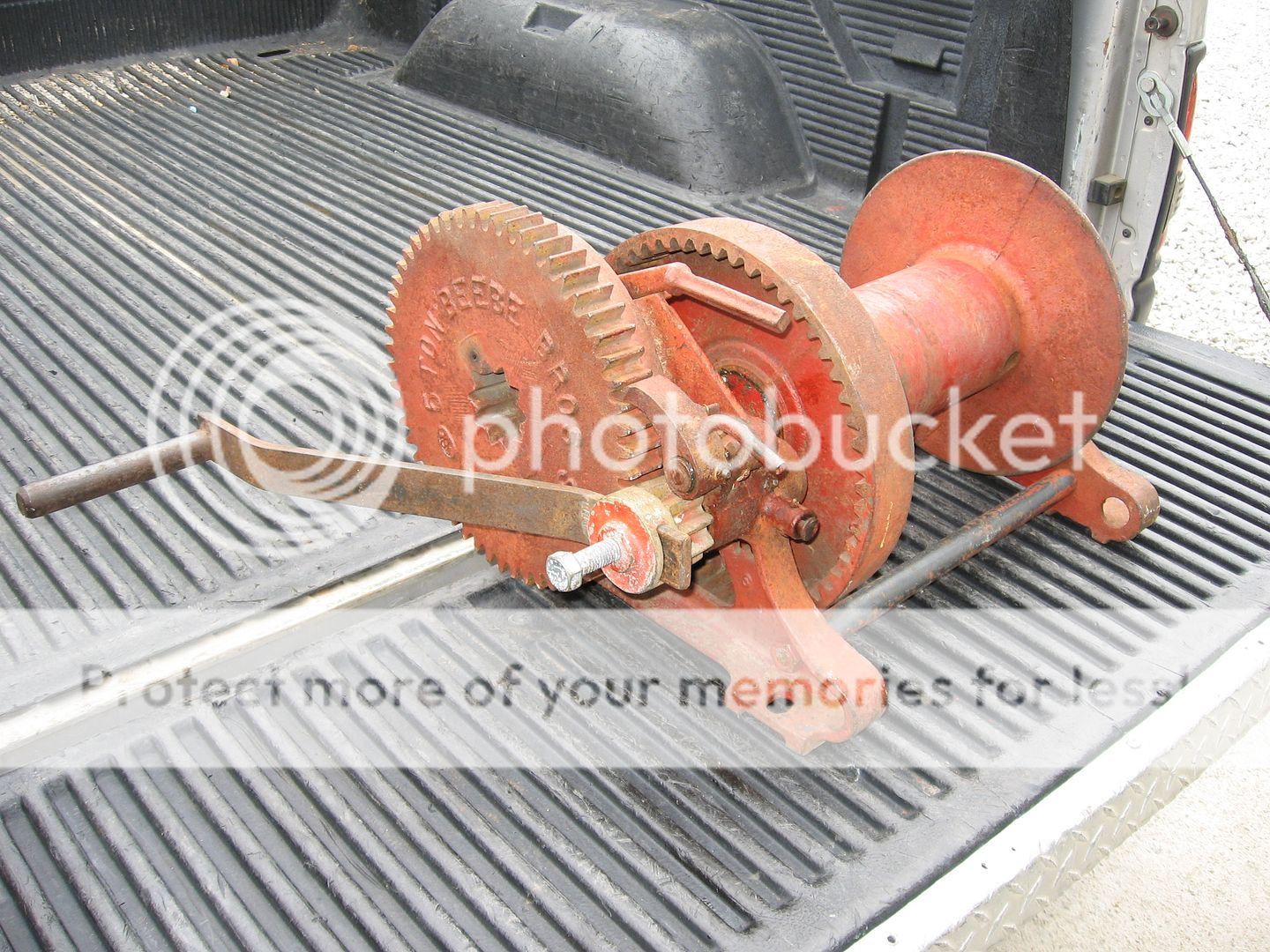 Beebe Brothers (Bros) 5 ton, Two Speed Manual Hand Winch Barge Hoist