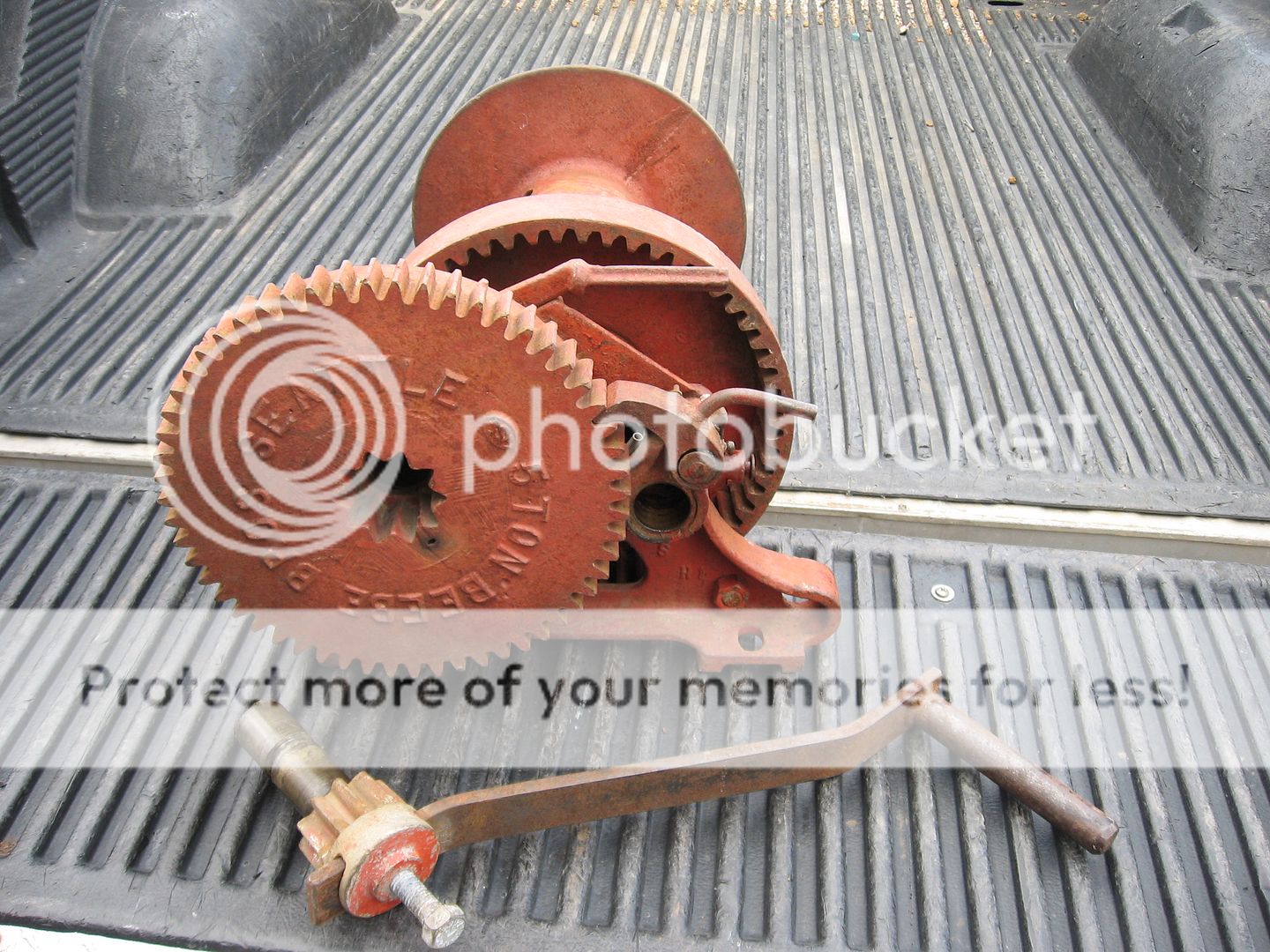 Beebe Brothers (Bros) 5 ton, Two Speed Manual Hand Winch Barge Hoist